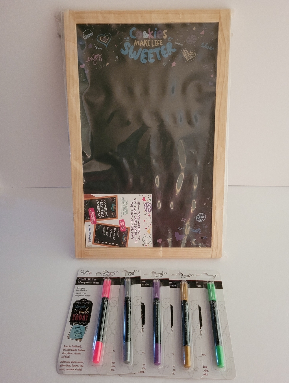 Girl Scouts Chalkboard Cookies Make Life Sweeter Wood Frame Little Brownie Baker